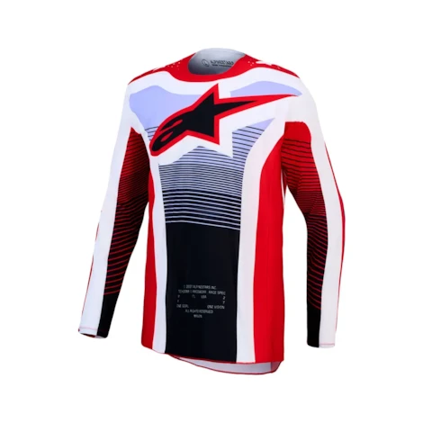 Camisa Alpinestars Techstar Maven Vermelho Branco Roxo Preto