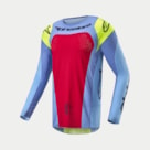 Camisa Alpinestars Techstar Ocuri 24 - Azul Claro Amarelo Flúor Vermelho