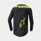 Camisa Alpinestars Techstar Rantera 24 - Preto Azul Marinho Amarelo Flúor