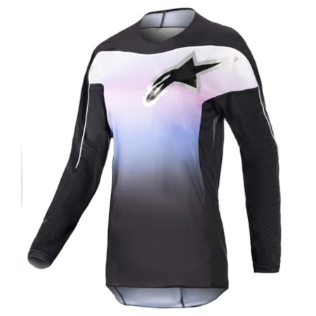 Camisa Alpnestars Stella Fluid 23 Feminino - Preto Azul Roxo
