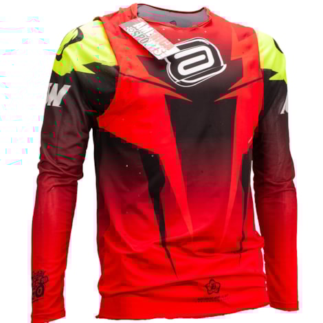 Segunda imagem do produto Camisa ASW Concept Origins Enzo Lopes - Preto Vermelho Amarelo Flúor