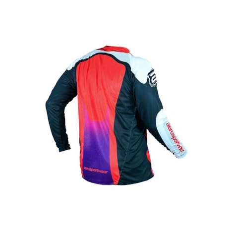 Segunda imagem do produto Camisa ASW Image Cronos Vermelho Roxo Preto