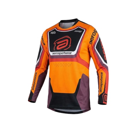 Camisa ASW Image Cyber Laranja Preto Marrom