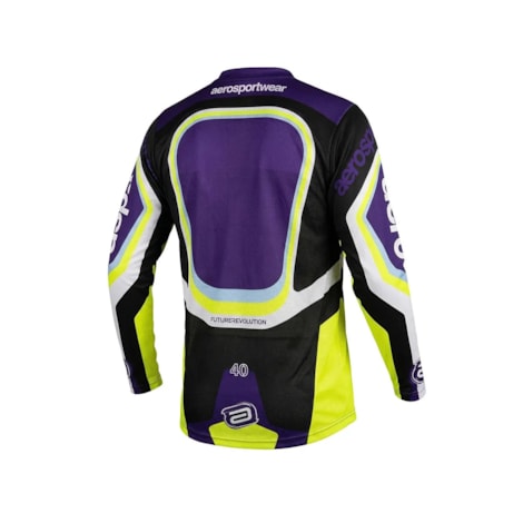 Segunda imagem do produto Camisa ASW Image Cyber Preto Roxo Amarelo Flúor