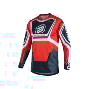 Camisa ASW Image Cyber Vermelho Preto Cinza