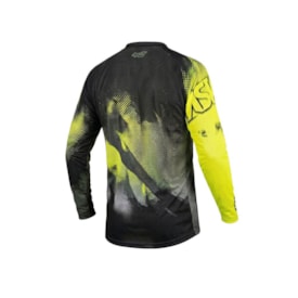 Segunda imagem do produto Camisa ASW Image Enduro Dots Preto Amarelo Flúor