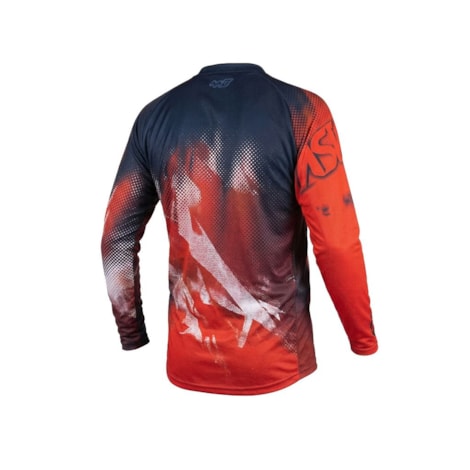 Segunda imagem do produto Camisa ASW Image Enduro Dots Vermelho Azul Branco