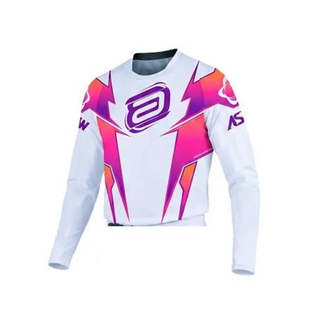 Camisa ASW Image Origins II Enzo Lopes Infantil Branco Rosa Roxo