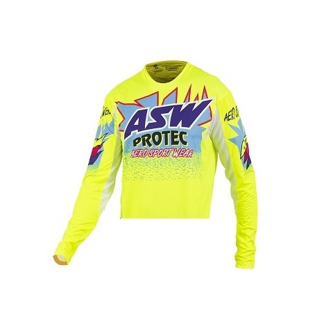 Camisa ASW Podium Protec - Amarelo Flúor Roxo