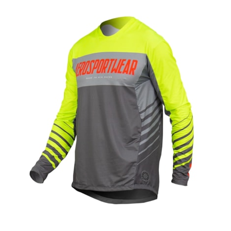 Camisa ASW Podium Windy 23 - Chumbo Amarelo Flúor