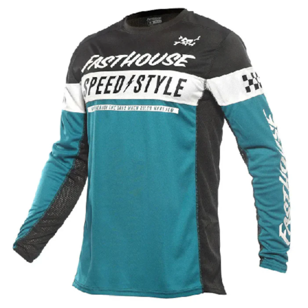 Camisa Fasthouse Grindhouse Akin Azul Marinho Preto