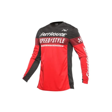 Camisa Fasthouse Grindhouse Akin Vermelho Preto