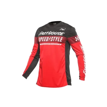 Camisa Fasthouse Grindhouse Akin Vermelho Preto