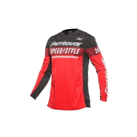 Camisa Fasthouse Grindhouse Akin Vermelho Preto
