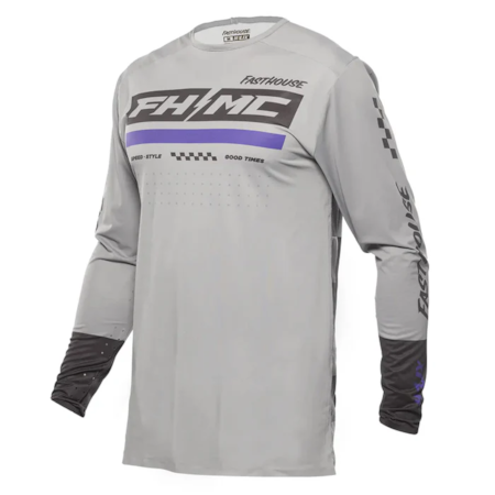 Camisa Fasthouse MX Helix Podium Cinza Preto Roxo