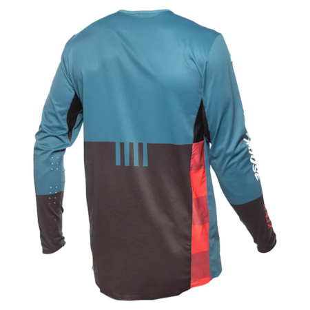 Segunda imagem do produto Camisa Fasthouse MX Helix Podium Vermelho Preto Teal