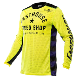 Camisa Fasthouse Originals Air Cooled Amarelo Flúor Preto