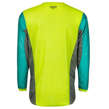 Segunda imagem do produto Camisa Fly Kinetic Mesh Kore - Amarelo Flúor Teal Cinza
