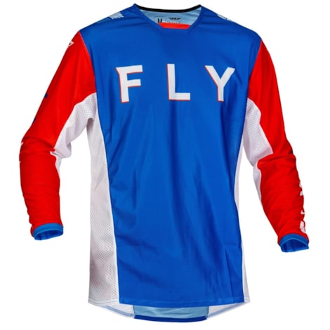 Camisa Fly Kinetic Mesh Kore - Vermelho Branco Azul