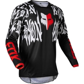 Camisa Fox 180 Peril - Preto Vermelho