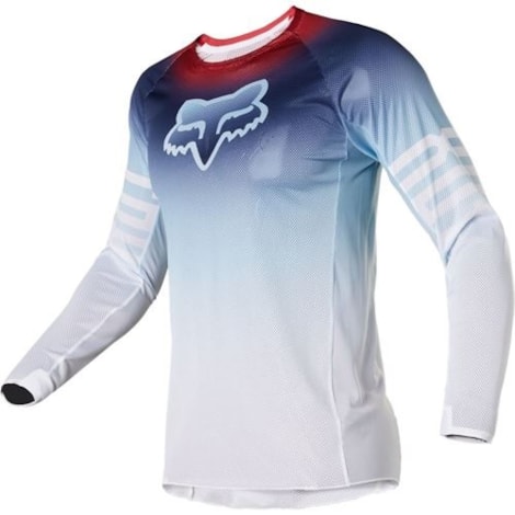 Camisa Fox Airline Reepz - Branco Vermelho Azul