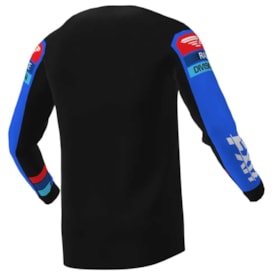 Segunda imagem do produto Camisa FXR Clutch MX Preto Azul Vermelho