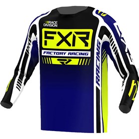 Camisa FXR Clutch Pro MX - Azul Amarelo Branco