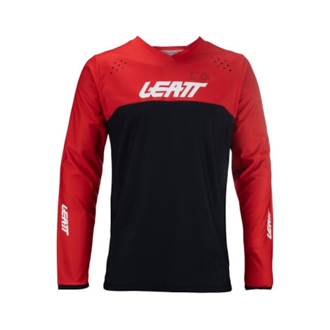 Camisa Leatt Moto 4.5 Enduro 24 - Vermelho Preto