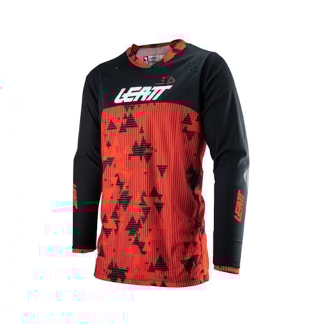 Camisa Leatt Moto 4.5 Enduro - Vermelho Preto