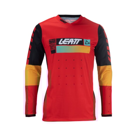 Camisa Leatt Moto 4.5 Lite 24 - Vermelho Preto