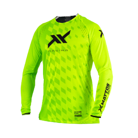 Camisa Mattos Pro Grid Amarelo Flúor