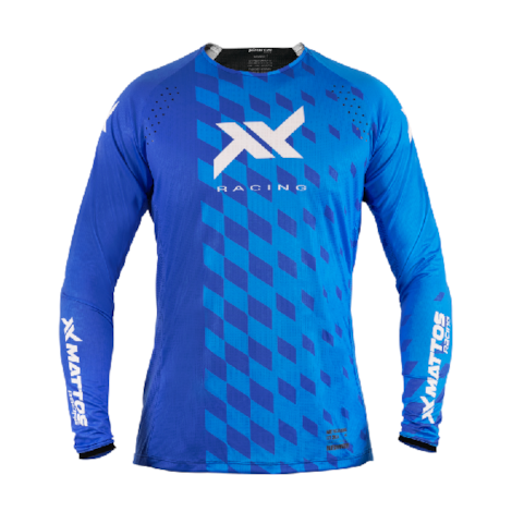 Segunda imagem do produto Camisa Mattos Pro Grid Azul