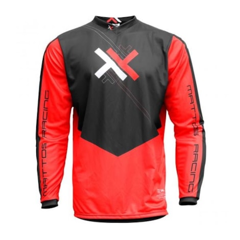 Camisa Mattos Racing Atomic - Vermelho Preto