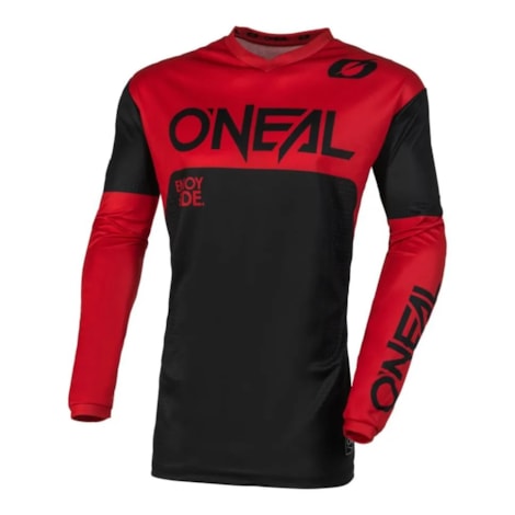 Camisa Oneal Element Racewear - Preto Vermelho