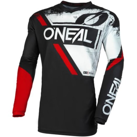 Camisa Oneal Element Shocker Preto Vermelho