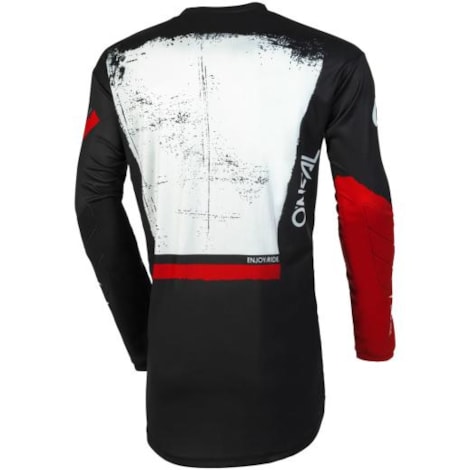 Segunda imagem do produto Camisa Oneal Element Shocker Preto Vermelho
