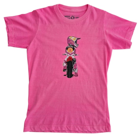 Camiseta Infantil Wide Open Pilot Rosa