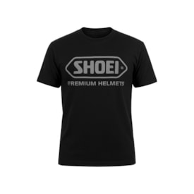 Camiseta Shoei Preto Logo Cinza
