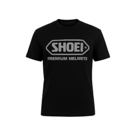 Camiseta Shoei Preto Logo Prata