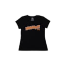 Camiseta Wide Open Feminina Braaap ES Laranja - Preto