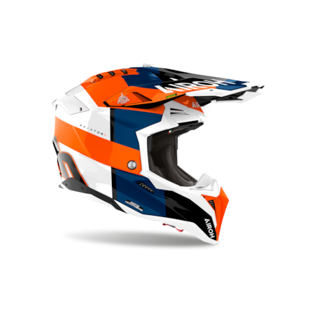 Segunda imagem do produto Capacete Airoh Aviator 3 Monarch Laranja Gloss