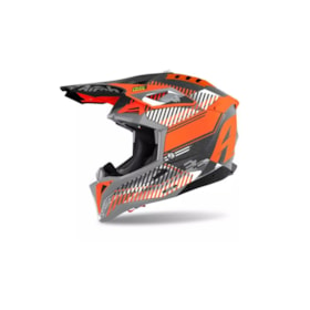 Capacete Airoh Aviator 3 Wave - Laranja Cromado