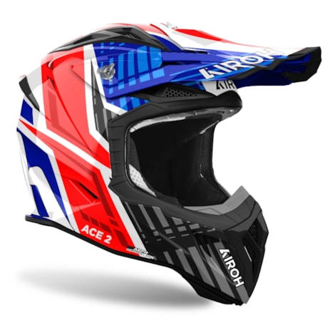 Segunda imagem do produto Capacete Airoh Aviator Ace 2 Proud - Azul Vermelho