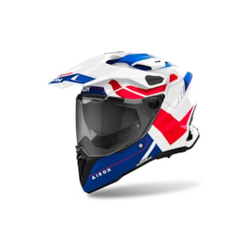 Capacete Airoh Commander 2 Reveal Azul Vermelho Gloss