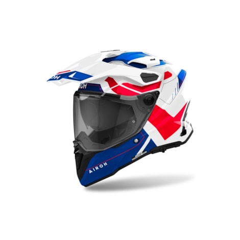 Capacete Airoh Commander 2 Reveal Azul Vermelho Gloss