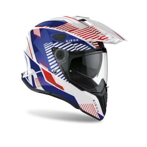 Segunda imagem do produto Capacete Airoh Commander Boost Branco Azul