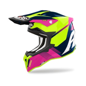 Capacete Airoh Strycker Blazer Azul Rosa