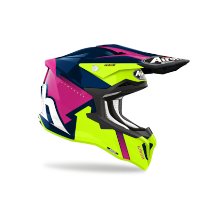 Segunda imagem do produto Capacete Airoh Strycker Blazer Azul Rosa