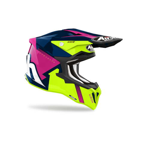 Segunda imagem do produto Capacete Airoh Strycker Blazer Azul Rosa