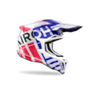 Capacete Airoh Strycker Brave Azul Vermelho Gloss